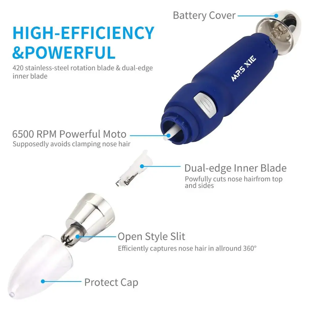 Electric Man and Woman Nose Hair Trimmer Ear Nose Neck Eyebrow Trimmer Nose Hair Cut Clipper Beauty Tool Drop 2