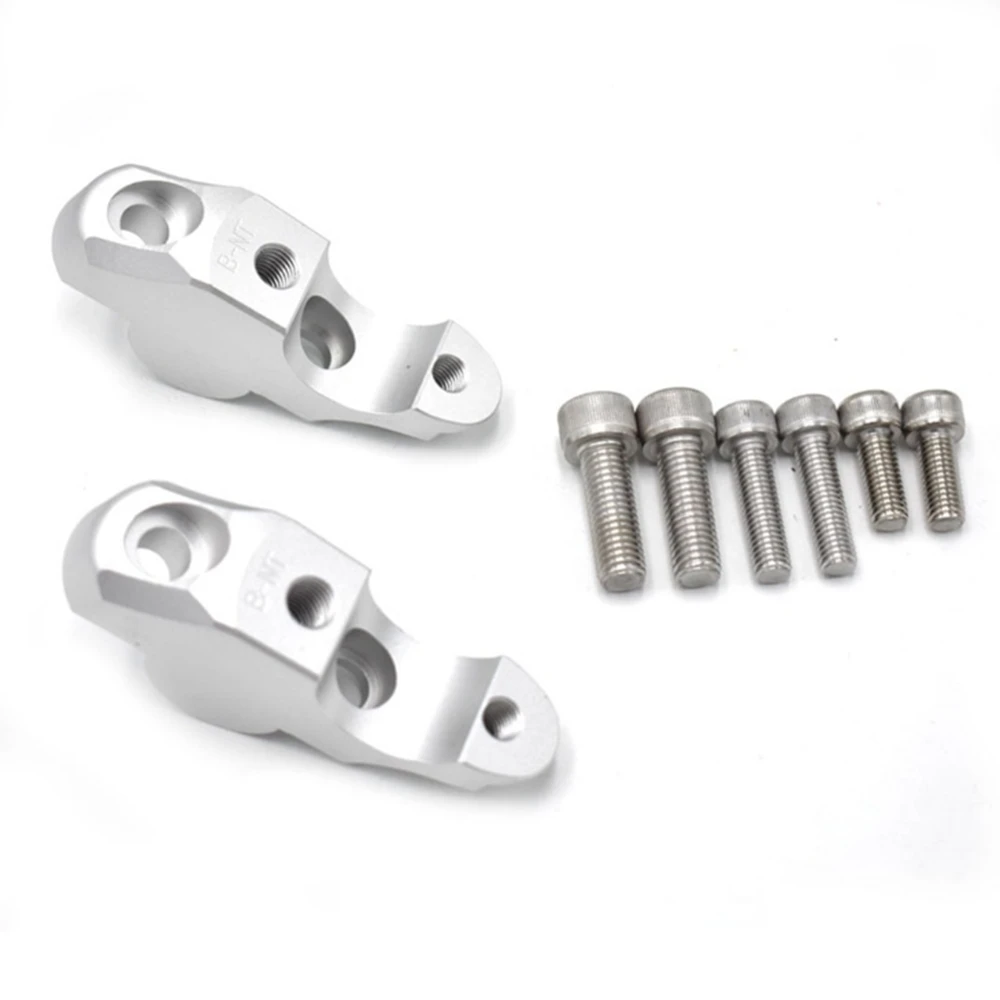 

Motorcycles CNC Handlebar Riser Up 28mm Clamp Back Move 25mm Mount Silvery For BMW RnineT R NineT R Nine T R9T 2014-2018