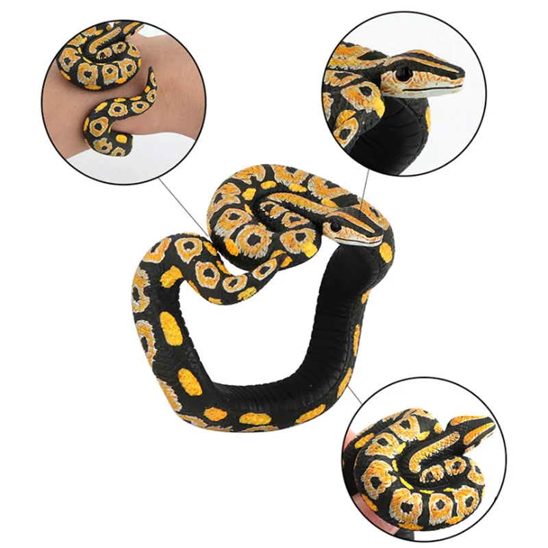 Snake Python Bracelet Simulation animal model figure plastic Fun Prank Gift Kids educational children's boys girls Hot toys prank toys joke toys snake toy childrens toys