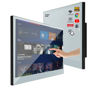 Souria-Espejo inteligente de 22 pulgadas para baño, pantalla táctil LED, TV, Android, WiFi, Bluetooth, ATSC, DVB, televisión de Hotel