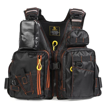 

Outdoor Breathable Pockets Padded Life Safety Jacket Fly Fishing Life Vest Swimming Sailing Floatation Waistcoat Utility Vest