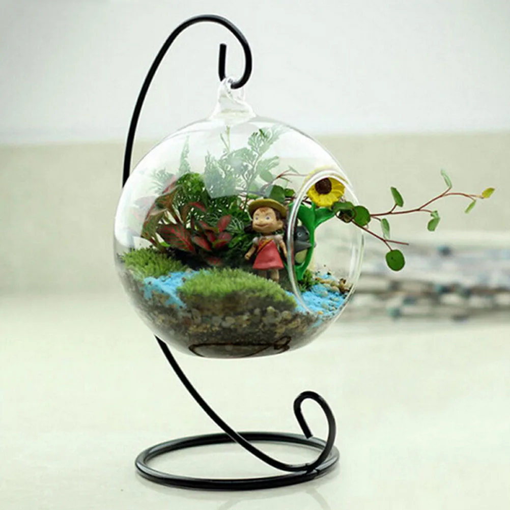 1PCS Fashion Metal Stand Air Plant Terrarium Planter Hanging Display Rack Wholesale For Home Decoration