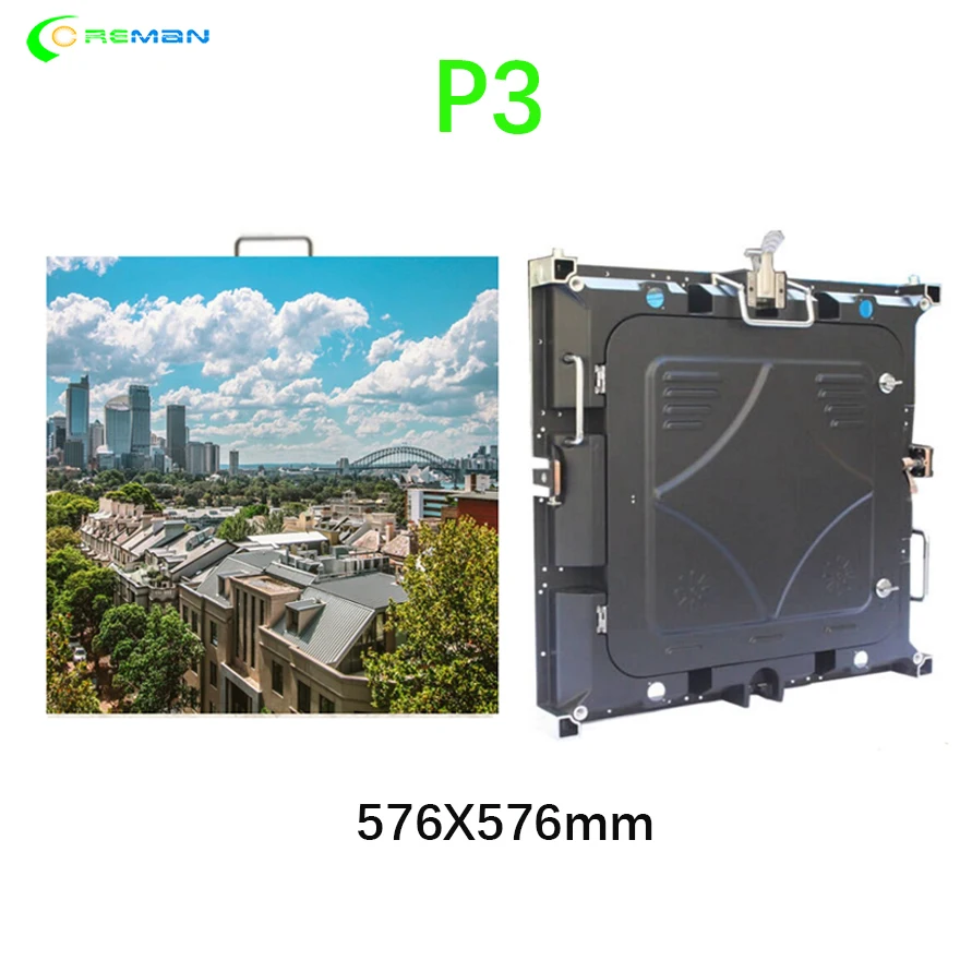Pantalla светодиодный рекламный P3 IP65 водонепроницаемый наружный светодиодный панель для видеосъемки светодиодный шкаф 576X576 мм 40x20foot дюйма Doh медиа P4 P5 P6