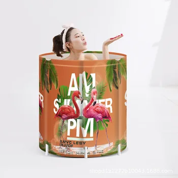 

3kinds Portable Plastic Bathtub Free Standing Soaking Bath Tub 3 Layer PVC Tubs Soaking Tub Spa for Adult Unisex Small Bathroom