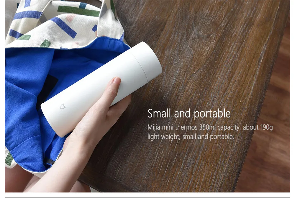 Xiaomi Mijia 350ml Stainless Steel Water Bottle 190g Lightweight Thermos Vacuum MIni Cup Camping Travel Portable Insulated Cup