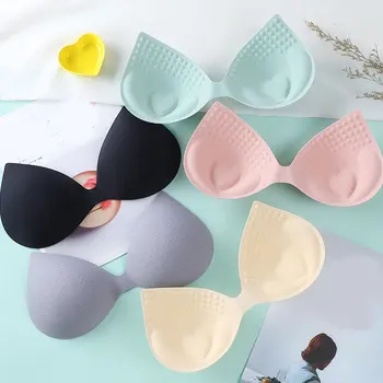 

Women Soft Chest Padded Pad Insert Latex Padded Bra Enhancer Push Up Drop-shaped Solid Color Comfortable Universal Bikini Padded