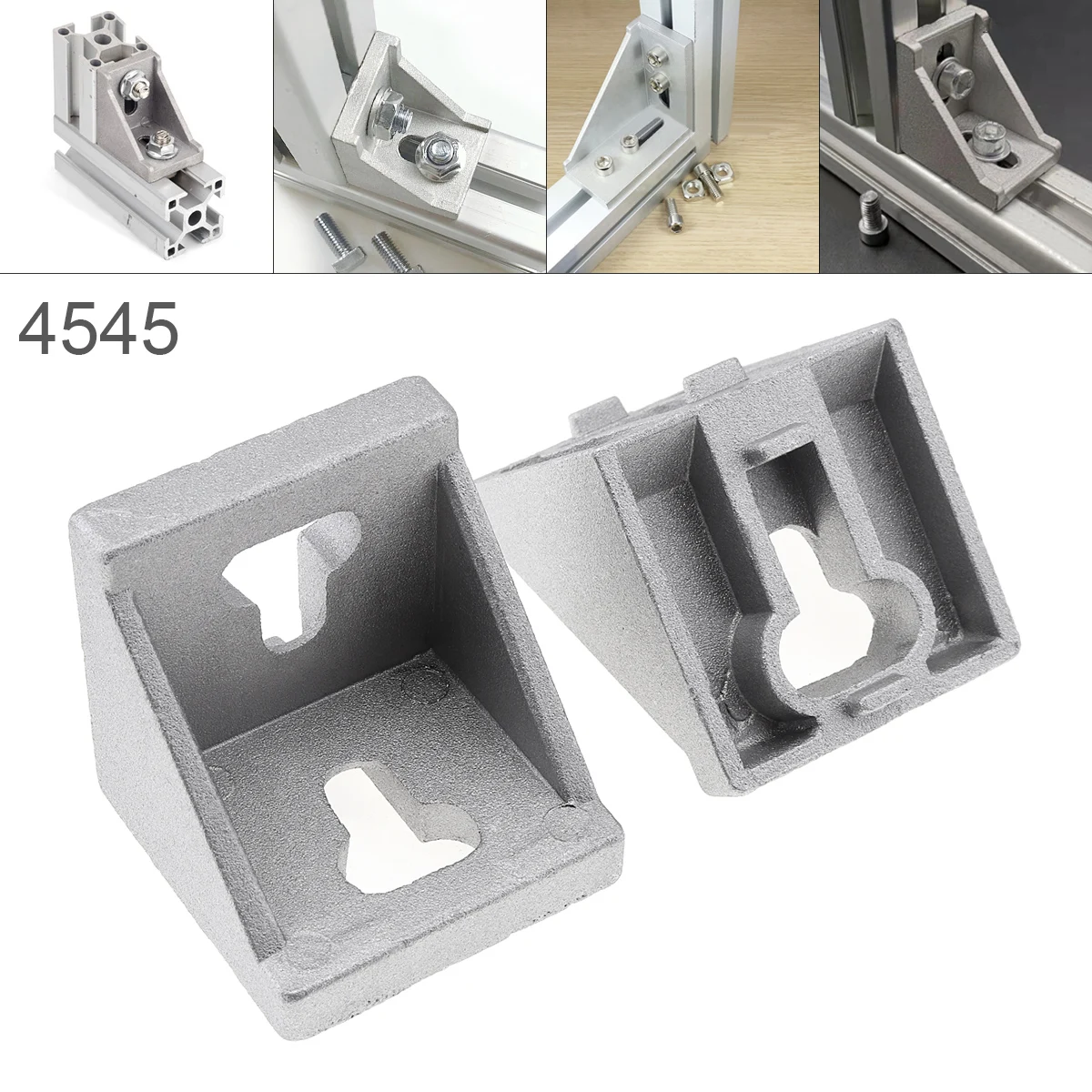

45 Aluminum Corner 45x45 L Shape Right Angle Support Connector Extrusion Industrial Aluminum Profile