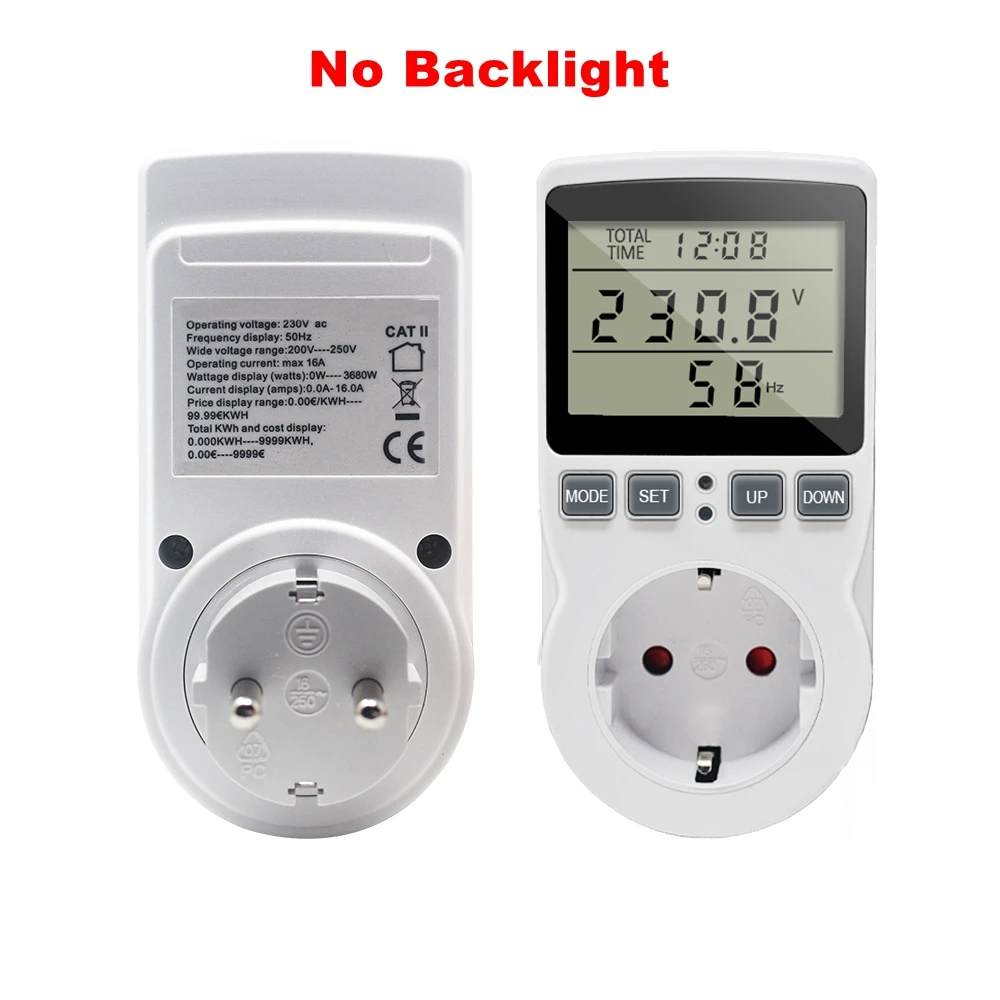 metric tape measure EU Plug AC Power Meter Digital Wattmeter Watt Monitor Electricity Consumption Power Analyzer Energy Meter Measuring Socket audio vu meter Measurement & Analysis Tools