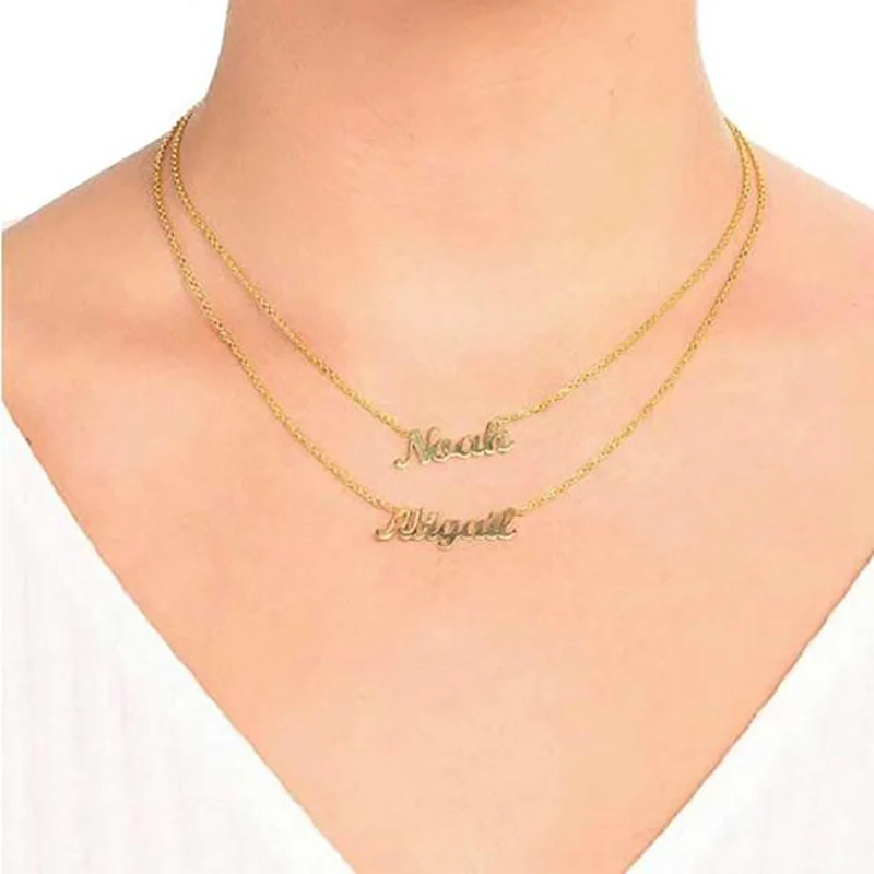 Custom 2 Multiple Names Necklace 