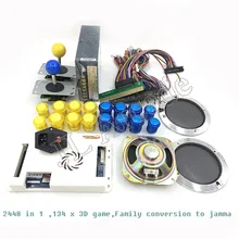 Pandora Box 3D 2448 kit DIY Arcade Kit + 33mm LED buttons + Copy SANWA Joystick Arcade Console machine Home closet package