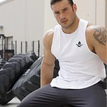 Muscle Brother стиль мужской летний уличный фитнес Модный хлопковый дышащий спортивный жилет