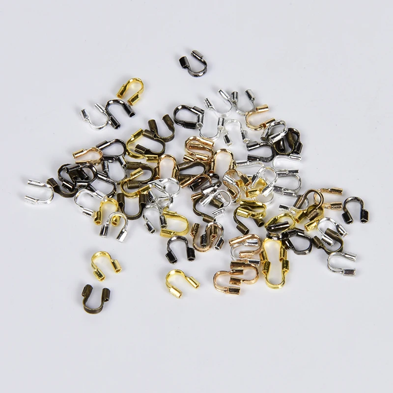 

100psc/lot Wire Protectors Wire Guard Guardian U-shaped connector For Jewelry Making DIY Accessories
