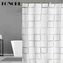 

TONGDI Shower Curtain Waterproof Eco-friend Mediterranean Square Quick-drying Print Purity For Bathroom Washroom Home Polyester