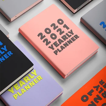 

2020 Planner Portable Notebook Diary Stationery Practical Note Pad Writting Schedule Book for Students Worker Office (Black)