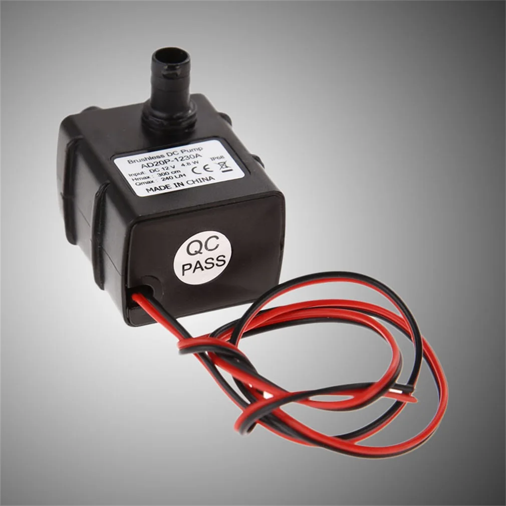DC 12V 240L/H погружной водяной Электрический насос мини Ультра тихий черный