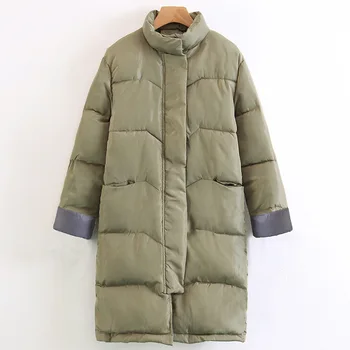 

2019 New Parkas Basic Jackets Female Women Winter Keep Warm Slim Stand Collar Coats Cotton Long Jacket Ladies Outwear Coat