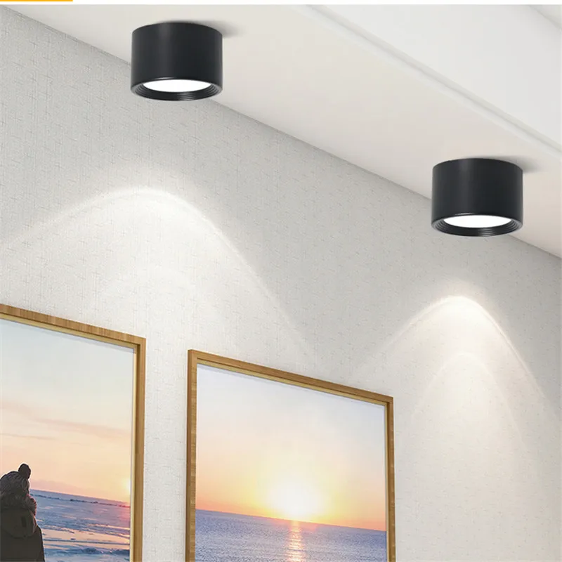 7 와트 9 와트 12 와트 15 와트 18 와트 AC85-265V 천장 램프 COB Led 다운라이트 스포트 라이트 + led 드라이버