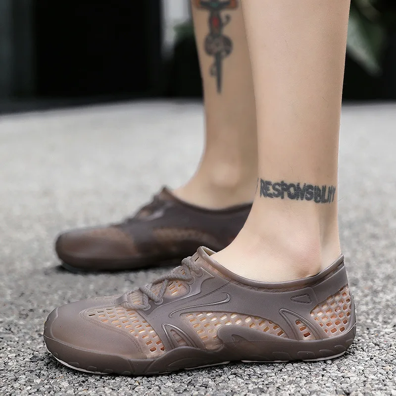 

Hot Selling 2019 Summer Day Plastic Sandals Comfortable Hollow out Porous Shoes Hot Weather Tread Water Breathable Sandals