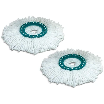 

2Pcs Replacement Head Clean Twist for Leifheit Disc Mop High Dirt and Water Absorption with Effective Microfibres