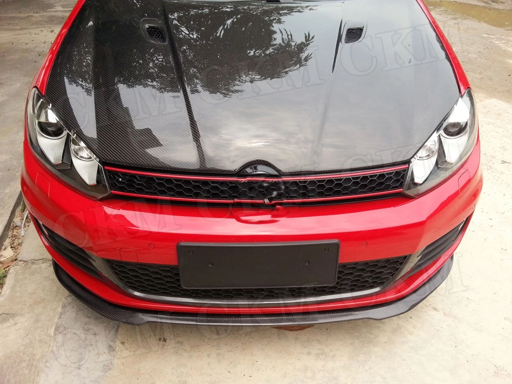 Карбоновые Передние Губы фартуки спойлер для Volkswagen VW Golf 6 VII MK6 GTI 2010-2013 FRP RZ Стиль Бампер протектор автомобиля стиль