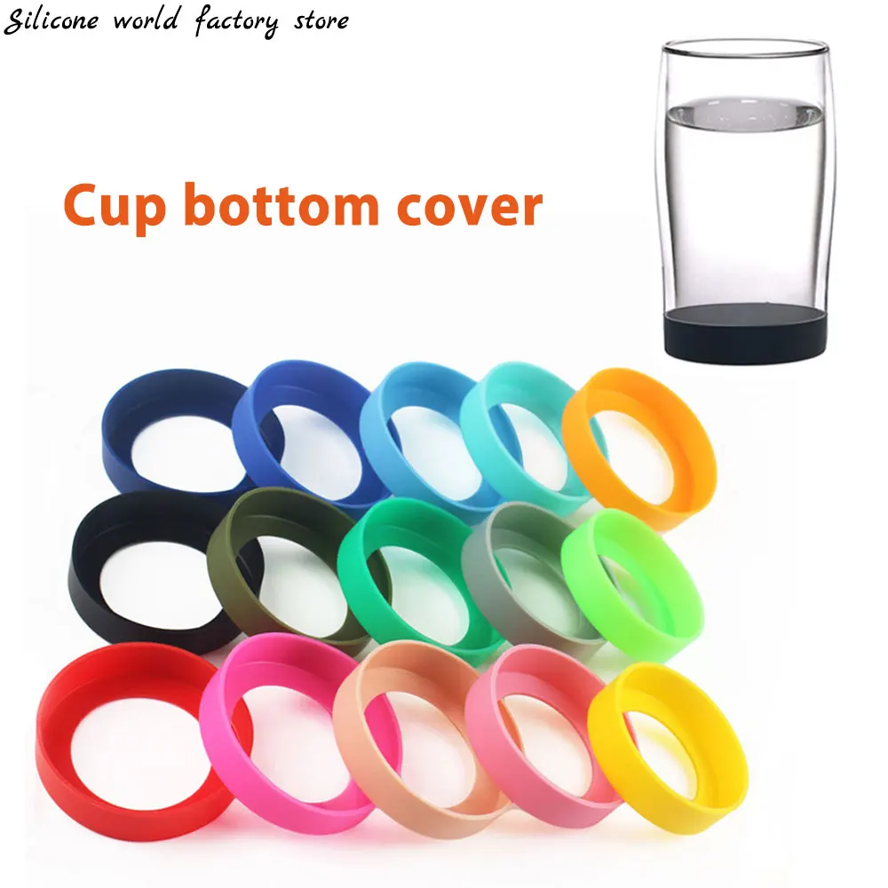 Silicone world 7.5cm Silicone non slip anti scald glass cup space