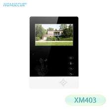HOMSECUR 4," TFT lcd цветной внутренний монитор XM403 для видеодомофона