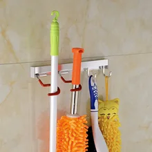 Оуэн ванная комната алюминиевый крючок для одежды крючок Швабра для ванной крючок для хранения метлы стойка Швабра ряд крюк отверстие Пробивной