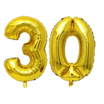 

2pcs 32/40 inch Big Rose Gold Silver Pink Foil Birthday Balloons Air Helium Number Balloon Happy Birthday Party Decorations