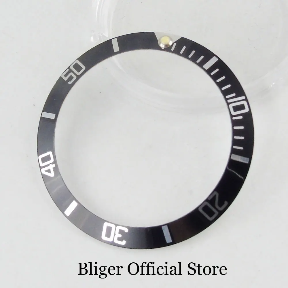 

38mm Black Alloy Watch Bezel Insert Ring Luminous Dot Fit 40mm Watch Case