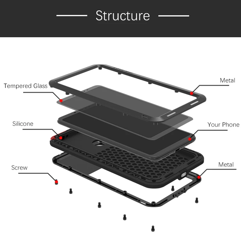 Shockproof Aluminum Metal Case For Xiaomi Mi Max 3 2 Max3 Max2 Phone 360 Full Body Protective Outdoor Sport Shock Armor Cover On | Мобильные