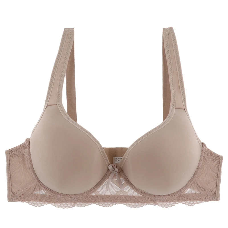 Bras Beauwear Polyamide Seamless T Shirt Bra Women Big Breast Sexy Lace Non  Padded 3/4 Cup Underwire Plus Size 90 115 From Bifangg, $44.42