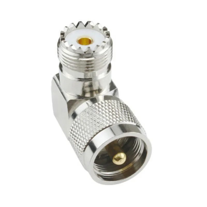 1x UHF SO-239 мама к UHF PL-259 папа правый угол RF разъем Адаптер Заменить