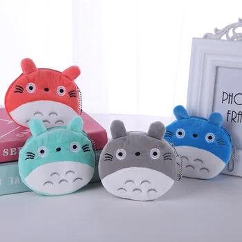 

cartoon plush totoro coin purse small wallet card holder coin case/ key bag ladies Pouch girl kids gift