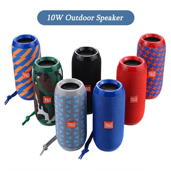 TG117 Outdoor Speaker Waterproof Portable Wireless Column Loudspeaker Box Support TF Card FM Radio Aux Input 1