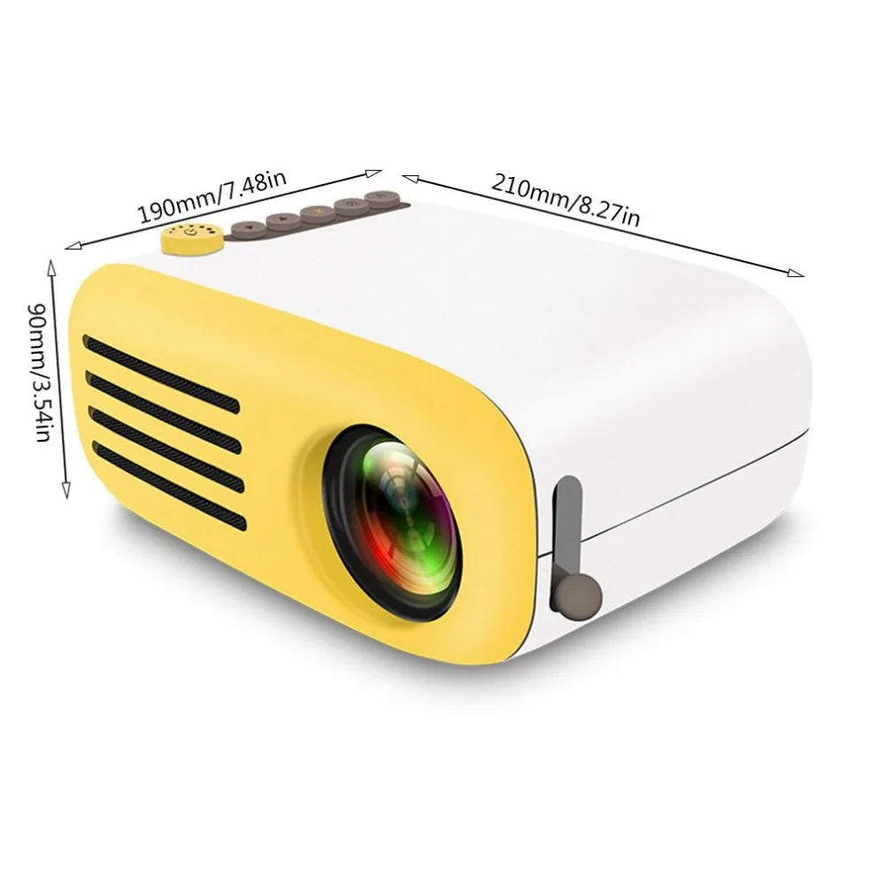 Yg200 домашний мини-проектор портативный ручной Hd 1080P светодиодный проектор домашний медиаплеер желтый