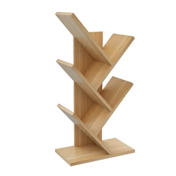 

Simple modern space space bookshelf simple table student bookcase floor multi layer creative rack tree
