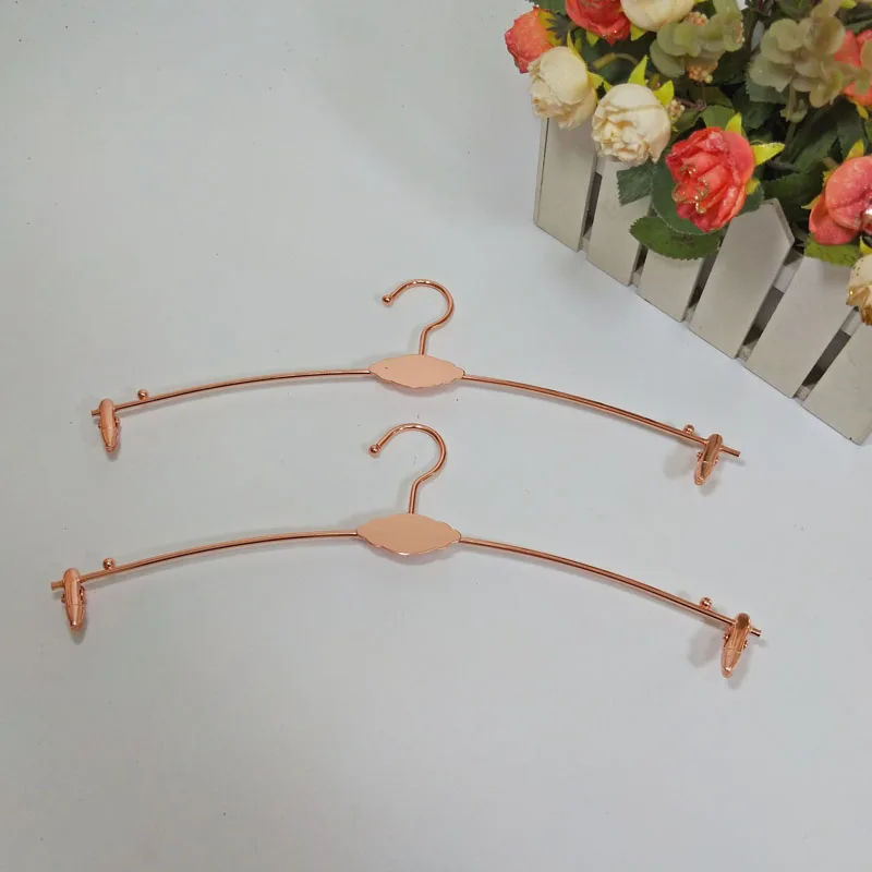 Rose Gold Металлический бюстгальтер вешалка для одежды круглый крючок нижнее белье сушилка с прищепками 28 см розовое золото - Цвет: Rose Gold