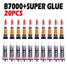 

20pcs B7000 502 Liquid Super Glue Mobile Phone Touch Screen DIY Repair Point Diamond Jewelry Metal Instant Strong Bond Leather