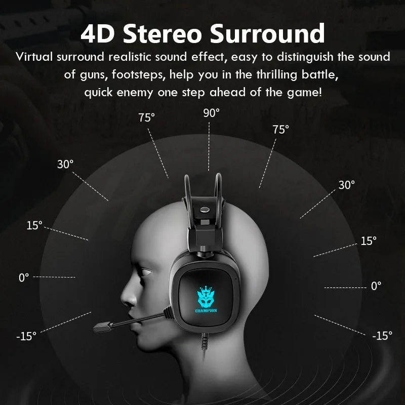 Professional Led Light Gamer Headsets for Computer Gaming Headphones Adjustable Bass Stereo PC Wired Headset With Mic Gifts