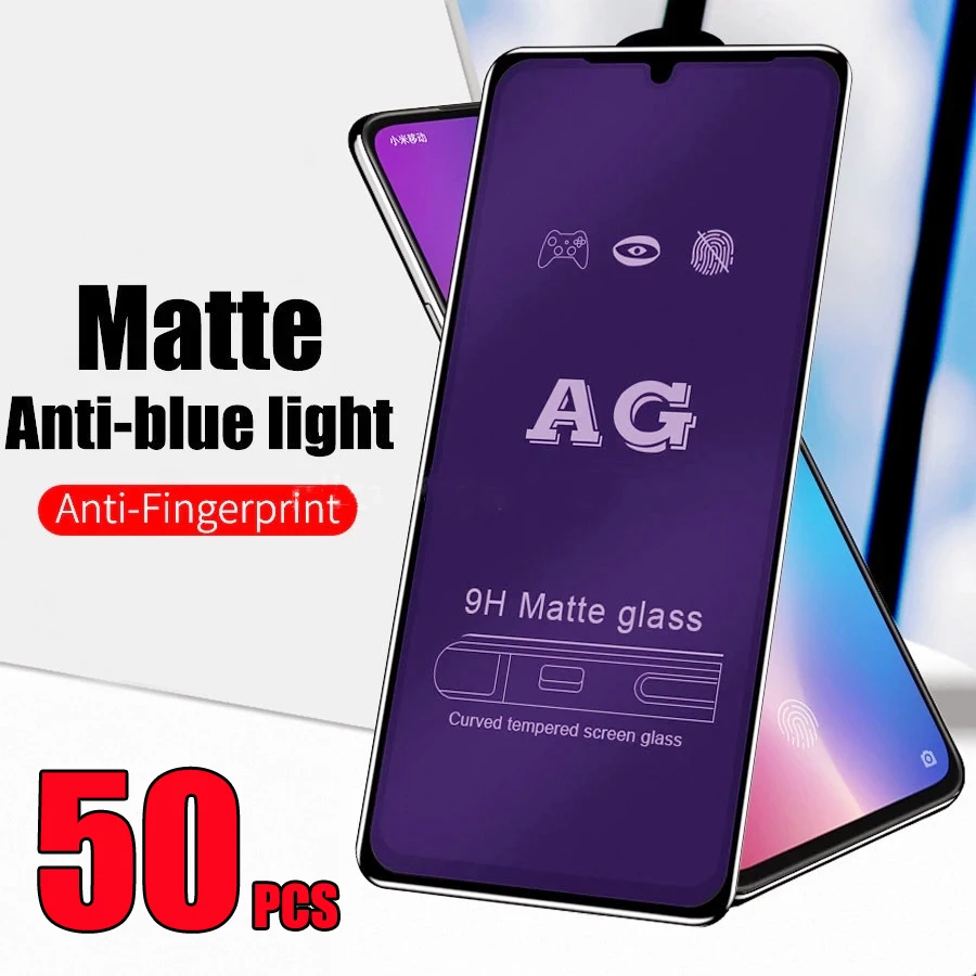 Матовая пленка из закаленного стекла AG с защитой от синего света для экрана iPhone 14