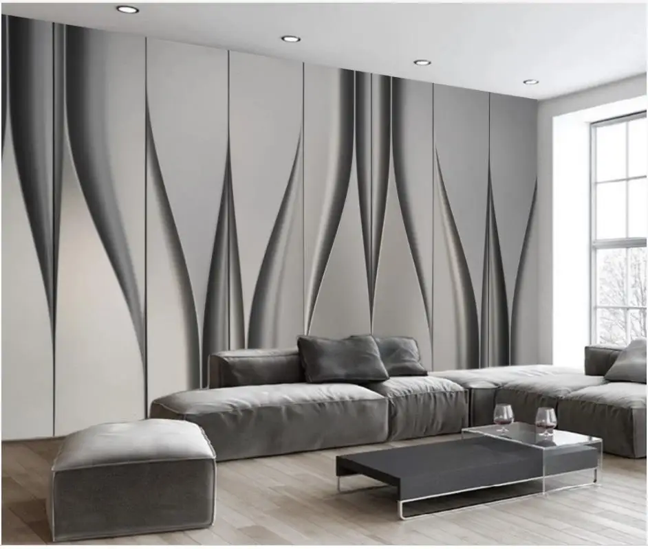 

grey wallpapes European retro geometric stereo living room background wall beautiful scenery wallpapers