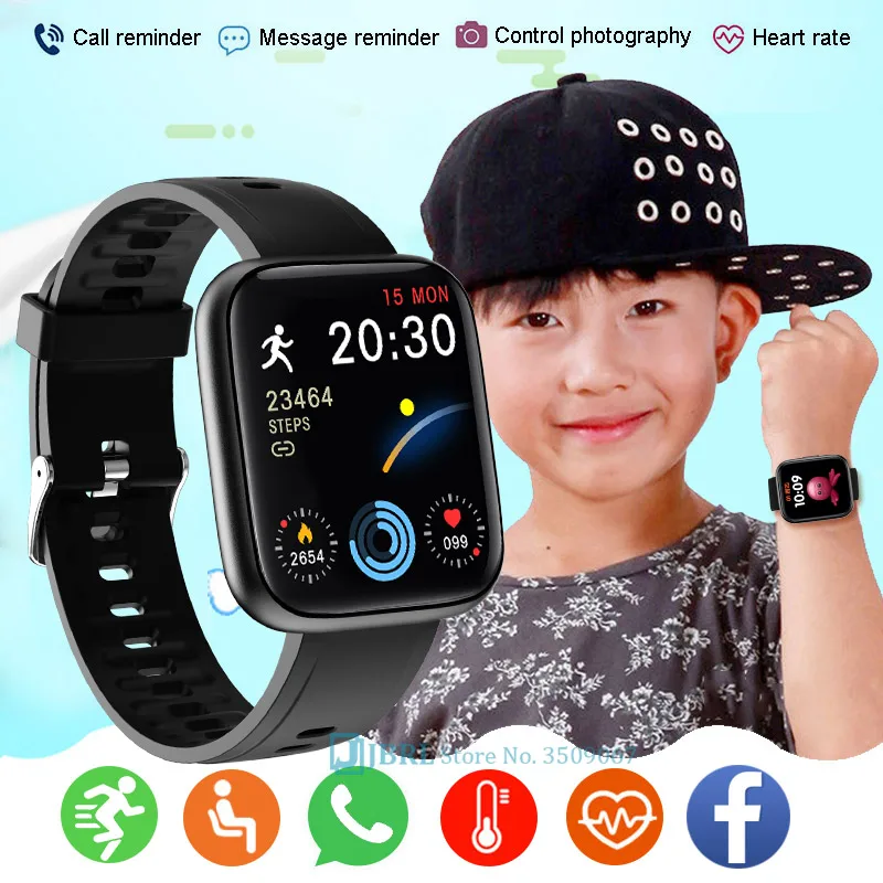Children Sport Smart Watch Kids Smartwatch For Girls Boys FitnessTracker Waterproof Smart Clock Electronic Smart-watch For 10-18