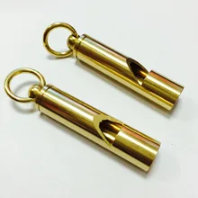 Открытый свисток выживания Ретро латунный свисток ручной работы тонкой меди брелок кулон EDC инструмент