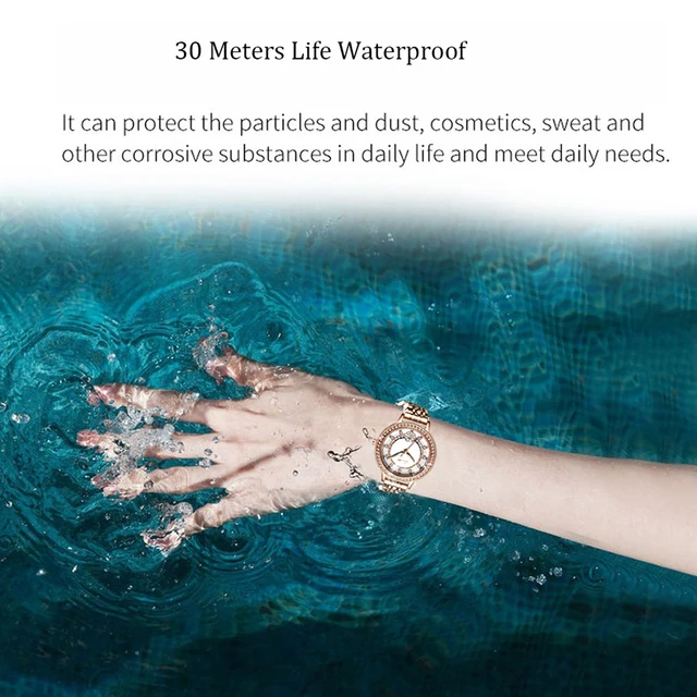 SUNKTA Watch For Women Fashion Sport Womens Watch Stainless Steel Waterproof Watch Diamond Quartz Wristwatch Reloj