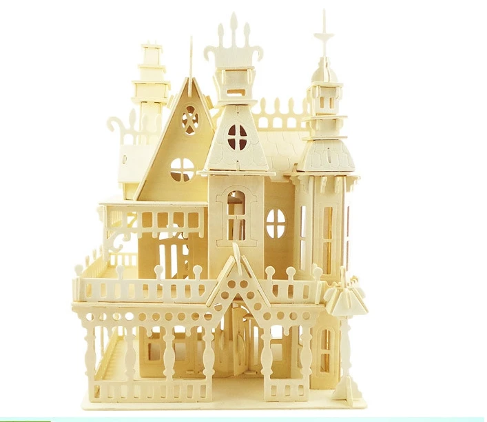 Мечта вилла деревянная 3D модель моделирования здания Деревянный DIY Домик для взрослых детская игрушка пазл, пазл