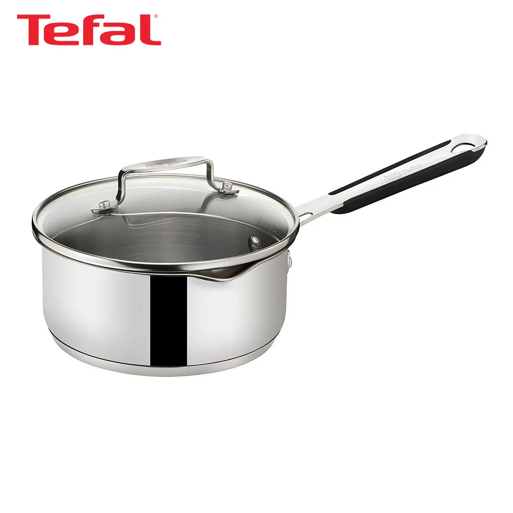 Ковш Tefal Jamie Oliver со стеклянной крышкой нержавеющая сталь 16 см E7912214