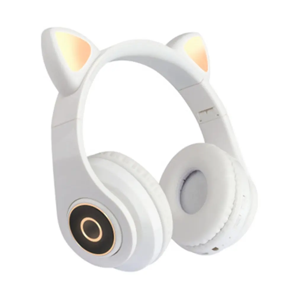 B39 Cat Ears Headphones Bilateral Stereo Wireless Headset Headphone For Kids Girls Support Music Voice Control