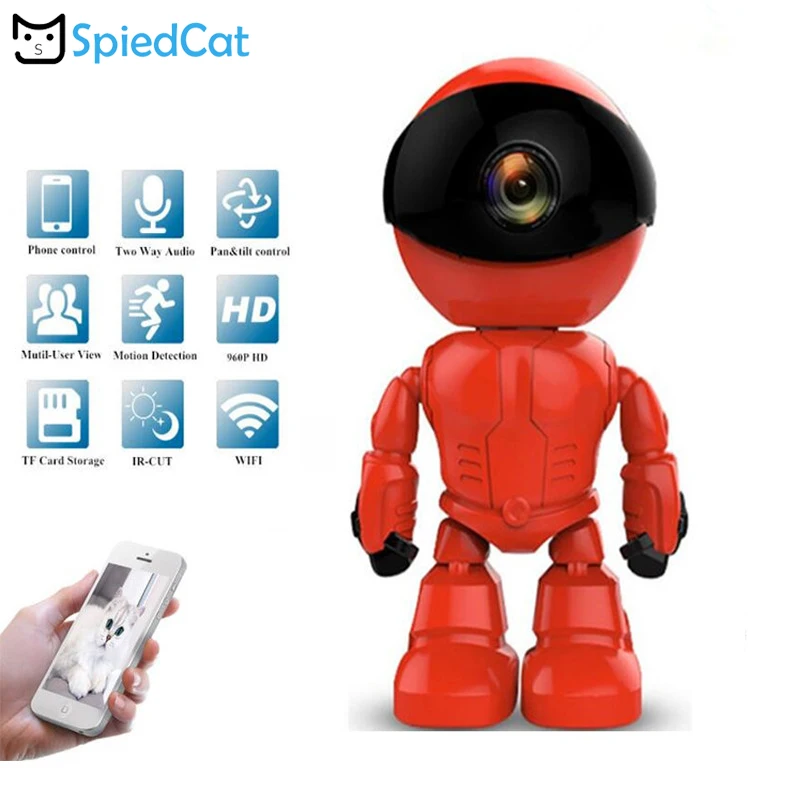960P HD робот Pet мониторинг для детской безопасности Беспроводная ip-камера wifi камера ночного видения сеть CCTV Двусторонняя аудио Поддержка TF карта