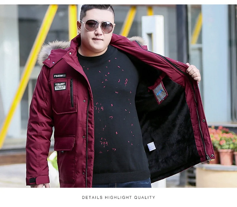 Зимняя длинная бархатная куртка 10XL мужской пуховик размера плюс 10XL свободный утепленный плюс замшевый мужской жакет