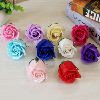

50PCS Rose Shower flower soap fragrance rose essential oil flower fragrance Guest Soap wedding party Valentine's Day gift